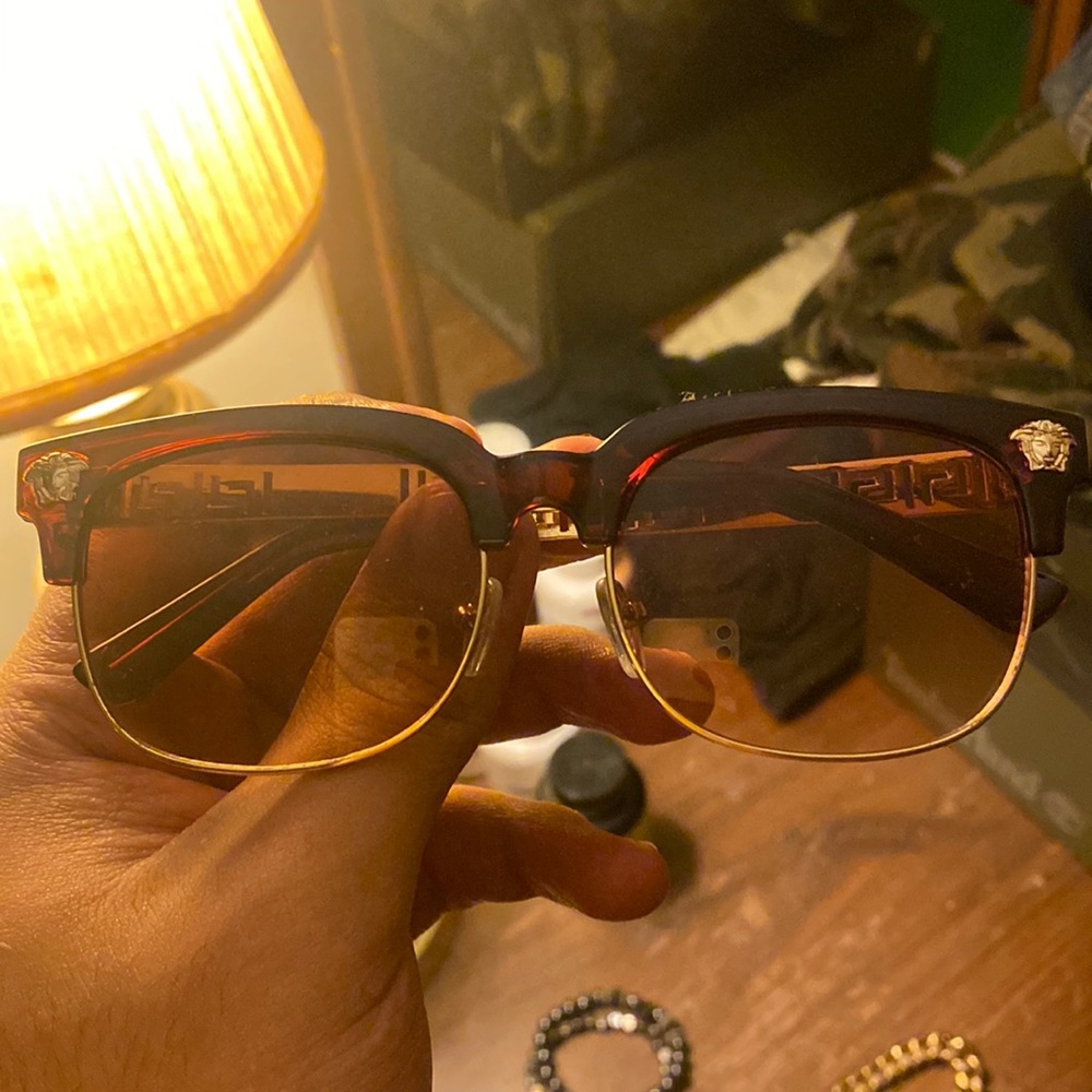 Chestnut brown Versace sunglasses